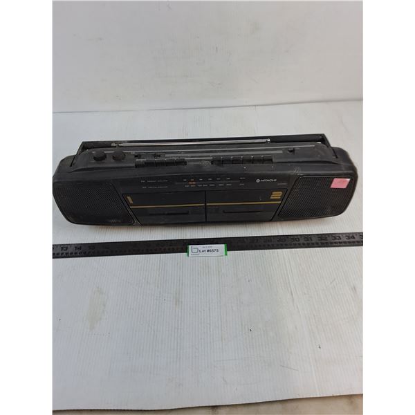 Hitachi Portable Stereo - No Power Cord - Untested, As is, Cannot Ship
