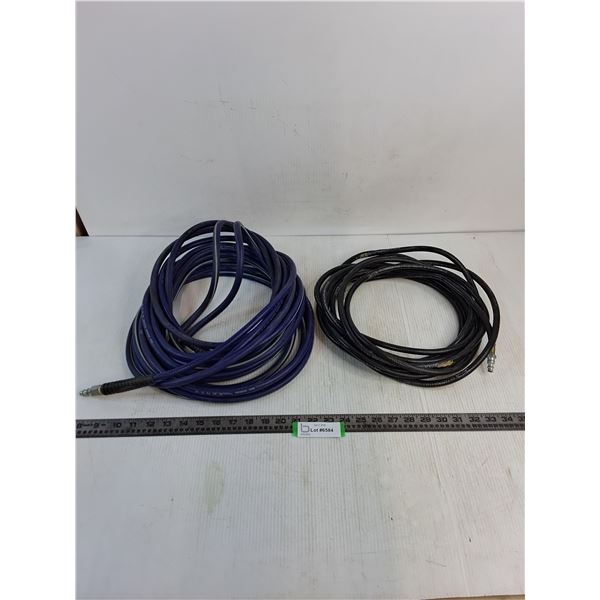 (2) Air Hoses (Blue 300 PSI 1/4" = 40' & Black 200 PSI = 20')