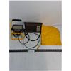 Image 1 : Halogen Work Light - Tested, Vintage Strauss Radio - Working but Some Damage, Yellow Rain Hood