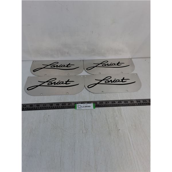 Set of 4 Chrome Mudflap "Lariat" Labels