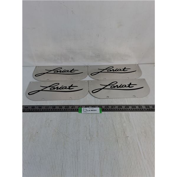 Set of 4 Chrome Mudflap "Lariat" Labels