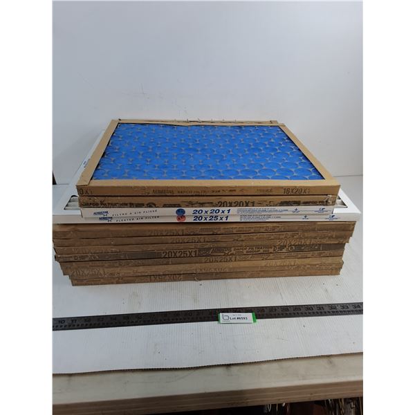 (12) Assorted New Furnace Filters (9-20"x25", 2-20"x20", 1-16"x20") - PICK UP ONLY