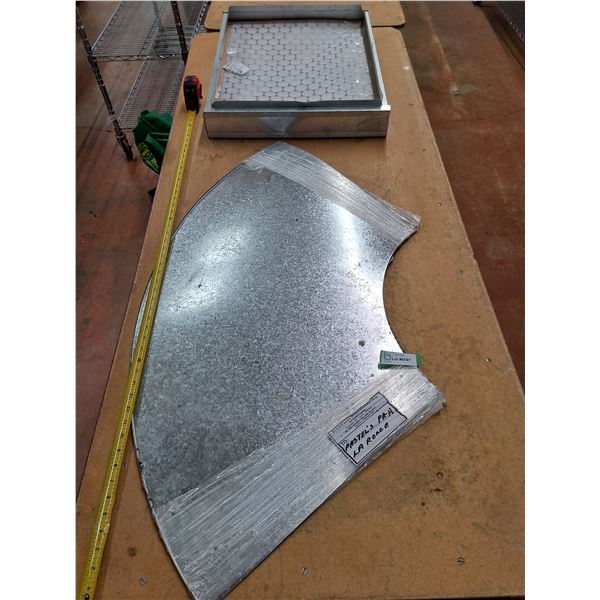 * Duct & Vent Pieces for Furnace - 25" x 20"Filter Cabin, 46"  Rounded Sheets - Cannot Ship