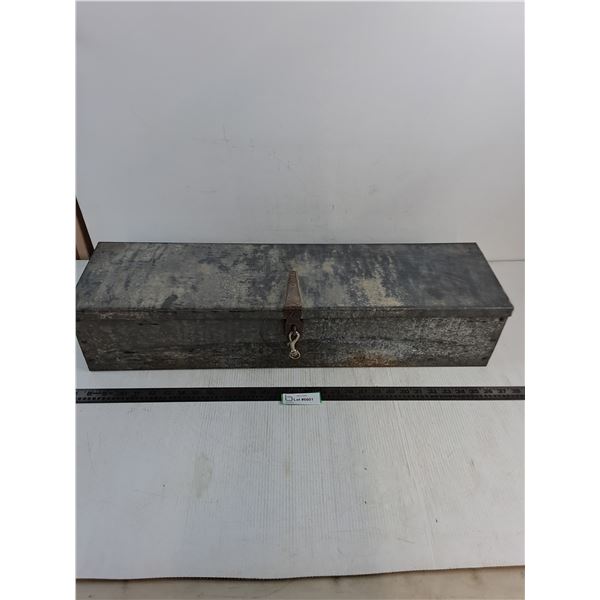 Large Metal Tool Box - 29.5x8x6" - Cannot Ship