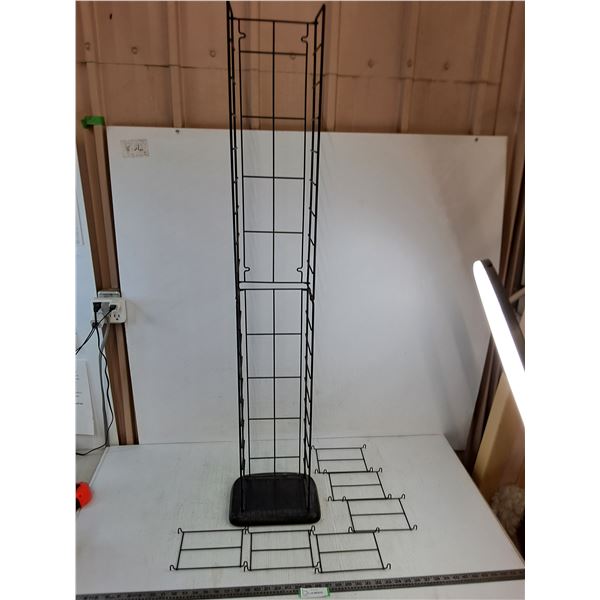 Metal Wire Media Rack w/6 Adjustable Shelves - 51" Height - Pickup Only