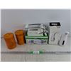 Image 1 : (2) Cinnamon Scented Candles, Prepworks Vegetable Cutter, Automatic Soap Dispenser