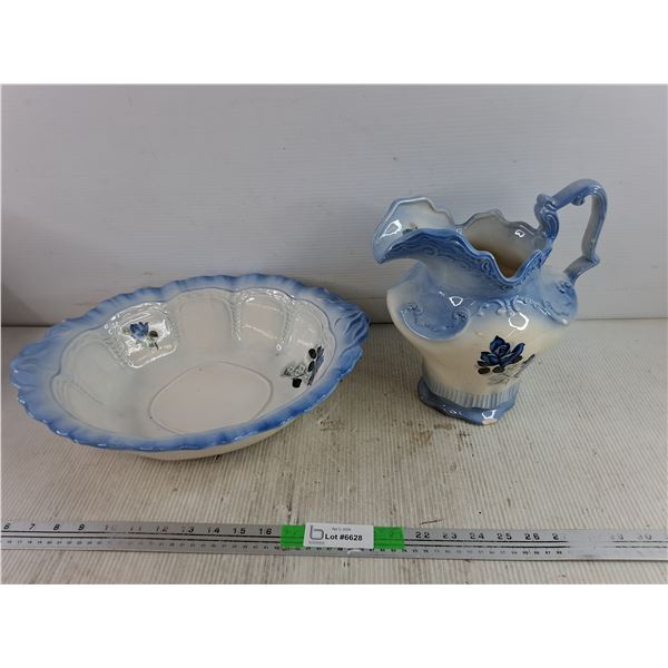 Armels Porcelain Bowl & Pitcher - Chipped - PICK UP ONLY