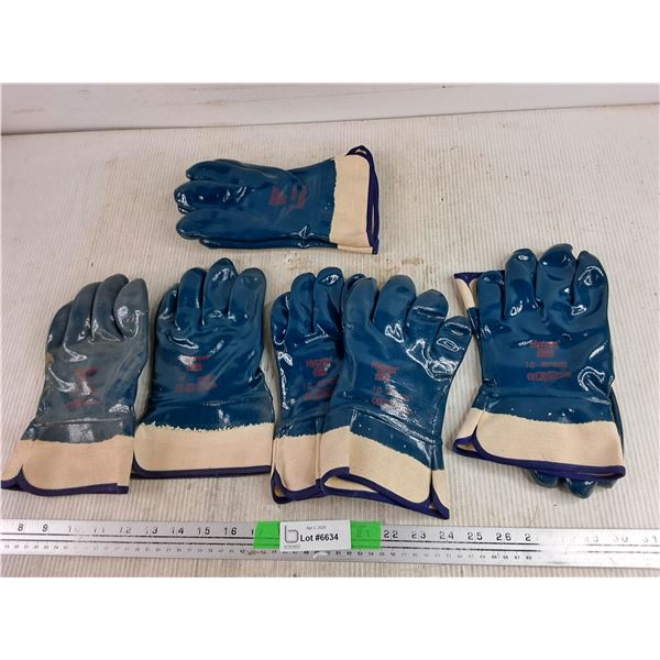 (4)  Pairs of Hycron Work Gloves - Size 10