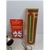 Image 5 : Revlon Hair Dryer, Advance Alarm Clock - Powers On, As Is, Cribbage Board, Duvet Clips, Misc
