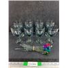 Image 1 : Swizzel Sticks & (8) Glass Goblets