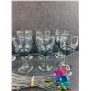 Image 3 : Swizzel Sticks & (8) Glass Goblets