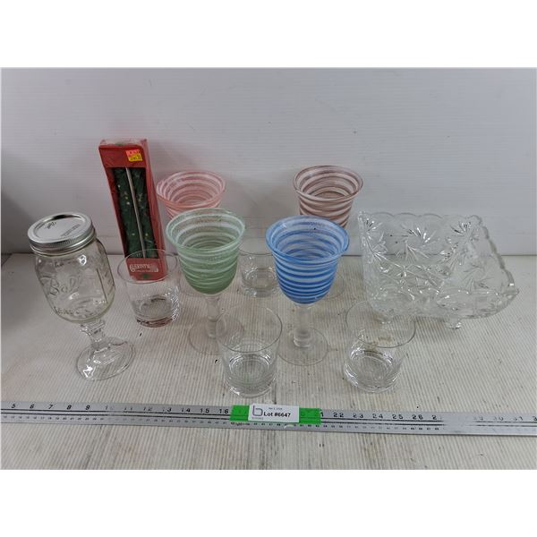 Glass Goblets, Glasses, Christmas Candles, Crystal Bowl