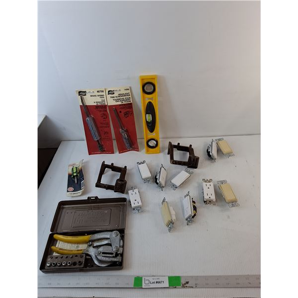 Light Switches, Receptacles, Hand Punch Kit, Misc.