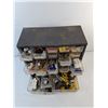 Image 2 : Metal Storage Tray 12" x 5.75" x 12"  with Drawers & Contents- PICK UP ONLY