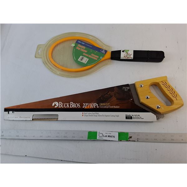 Electric Bug Zapper-Appears New & Buck Bros. 20" Hand Saw- PICK UP