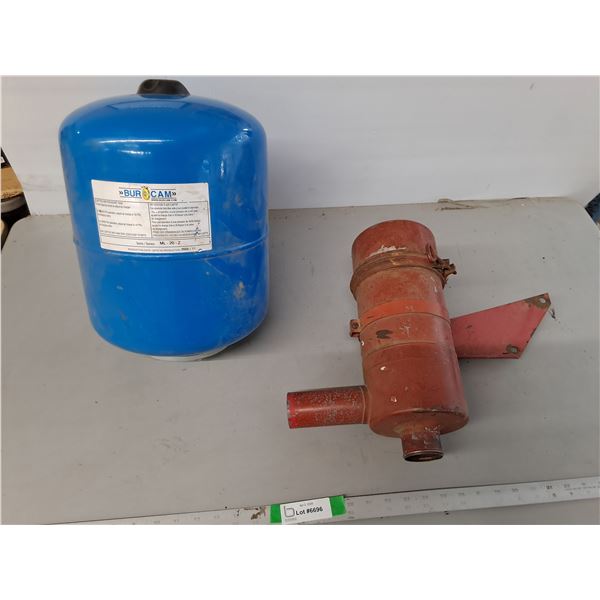 Vintage Tractor Air Cleaner Assembly & Burcam Air Pressure Tank- Cannot Ship