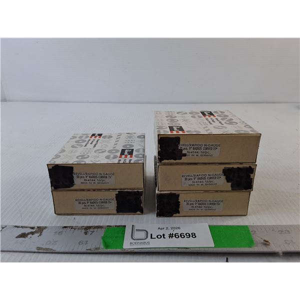 (5) Boxes of Revell Model 9" Railroad Tracks