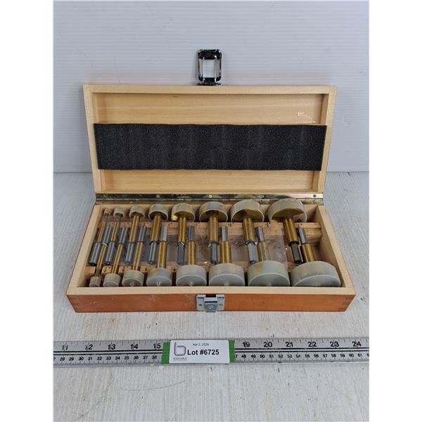 Box of Assorted Drill Bits- 13" x 6" x 3"
