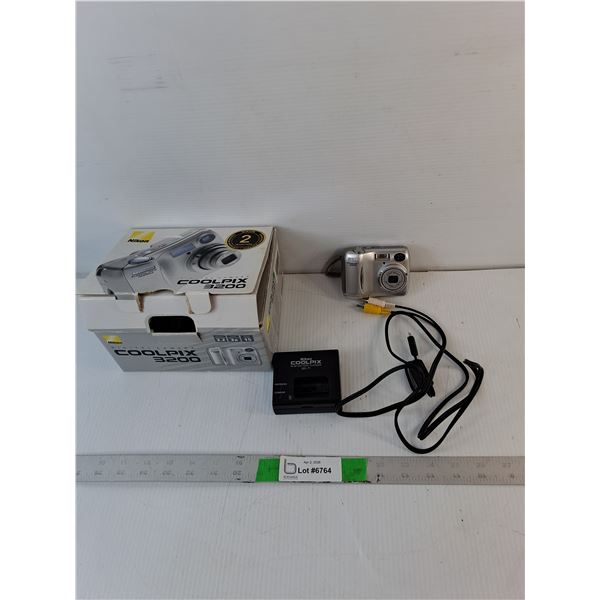 Nikon Coolpix 3200 Digital Camera & Charger- As Is