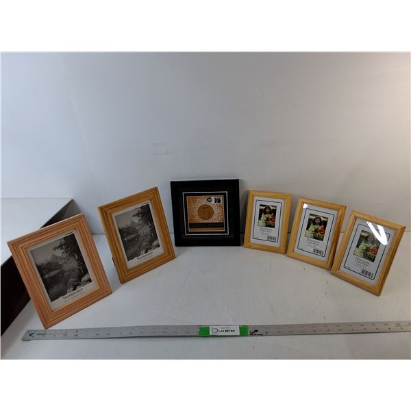 (6) Photo Frames Up to 5" x 7", Appear New