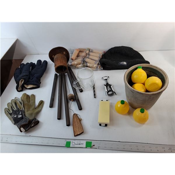 Wind Chime 28", Coin Wrappers, The North Face Toque, Misc.