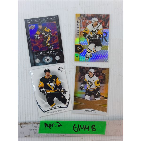 (4) Sidney Crosby NHL Cards- Cannot Authenticate