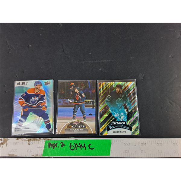 (3) Connor McDavid NHL Cards- Cannot Authenticate