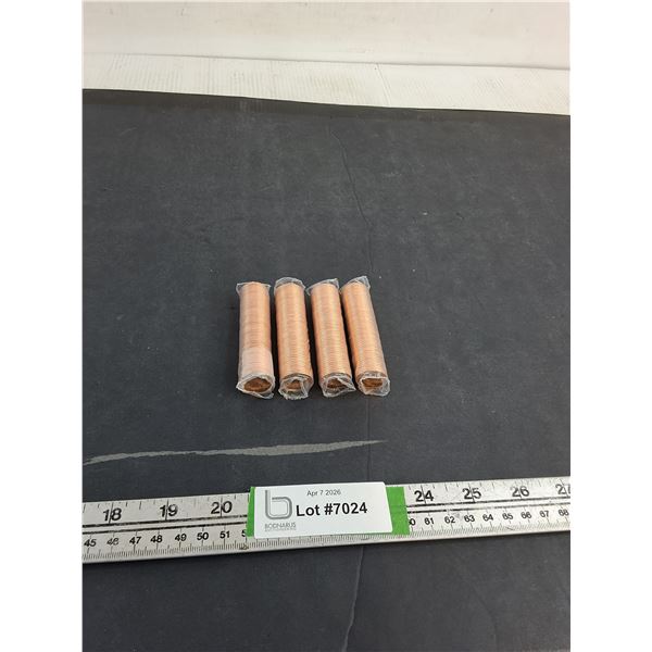 (4) Rolls of Canadian Pennies ( as is)