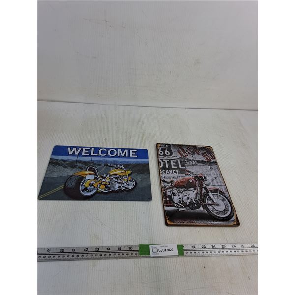 (2) Novelty Signs 12"x8" ( as is)
