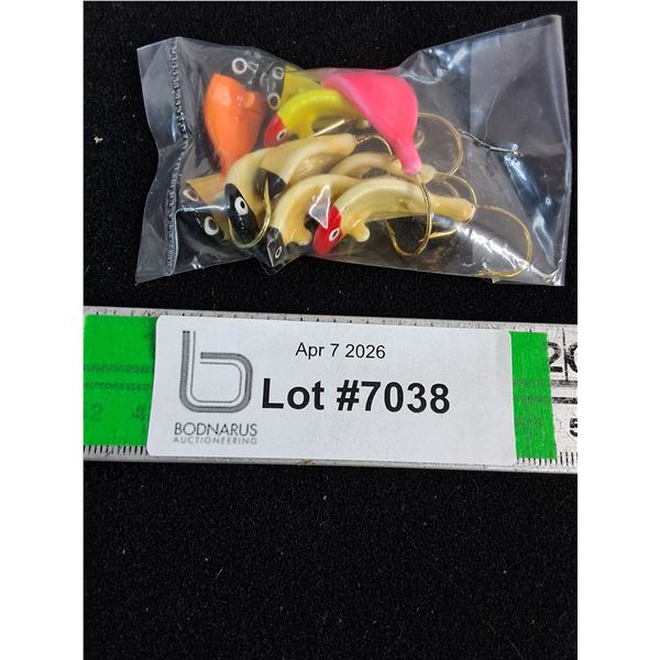 (10) Custom Made Assorted Colors Wobble Jigs-Glo in the Dark-Double Coated