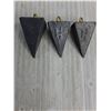 Image 3 : (12) Assorted Pyramid and Sinker Lead Weights-Assorted Weights