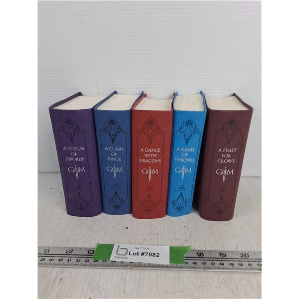 (5) George Martin Game Of Thrones Leather-Cloth Boxed Set
