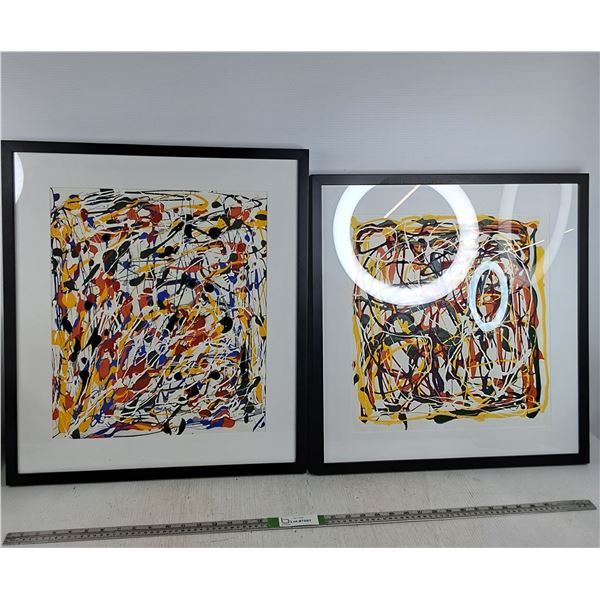 (2) Framed Acrylic Art Paintings Up To 24 1/4"x21.5" - PICK UP