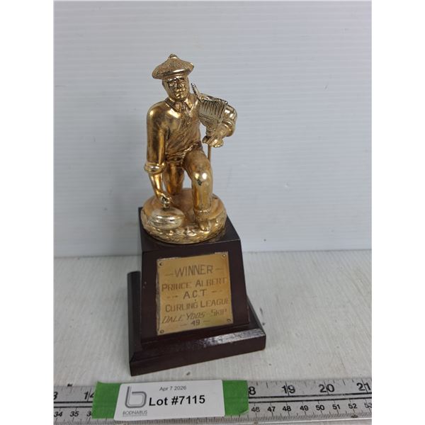 Prince Albert A.C.T Curling League Trophy 8"