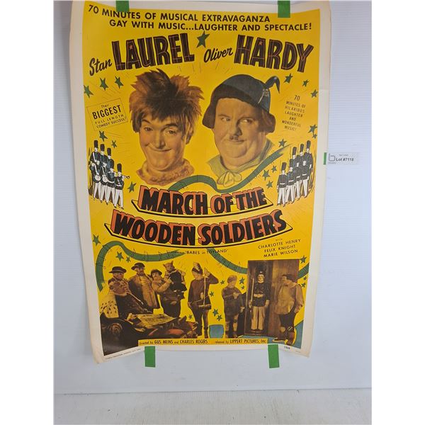 Stan Laurel Oliver Hardy March Of The Wooden Soldiers Poster 29"x19.5"