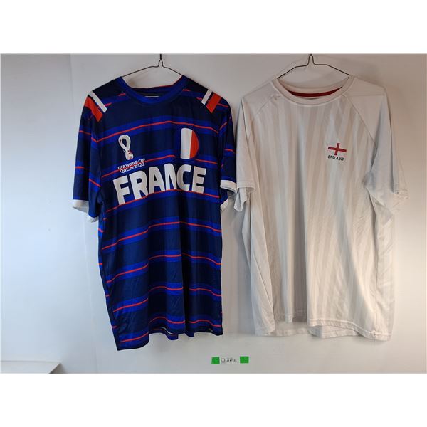 France & England Soccer Jerseys- XL