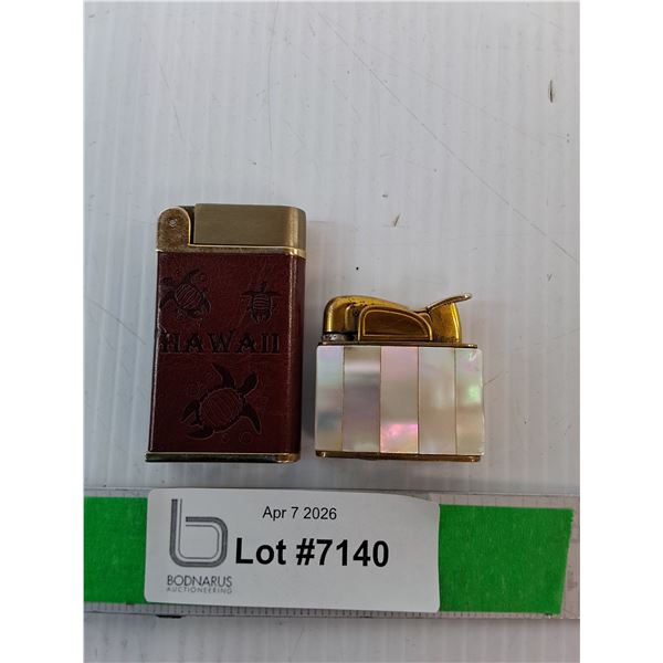 Vintage Mother of Pearl & Hawaii Butane Lighters