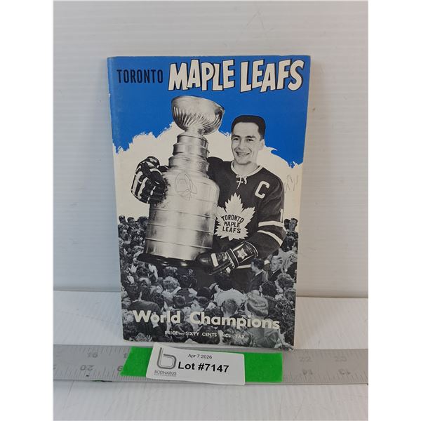 Toronto Maple Leafs World Champions Information Book 1961-62