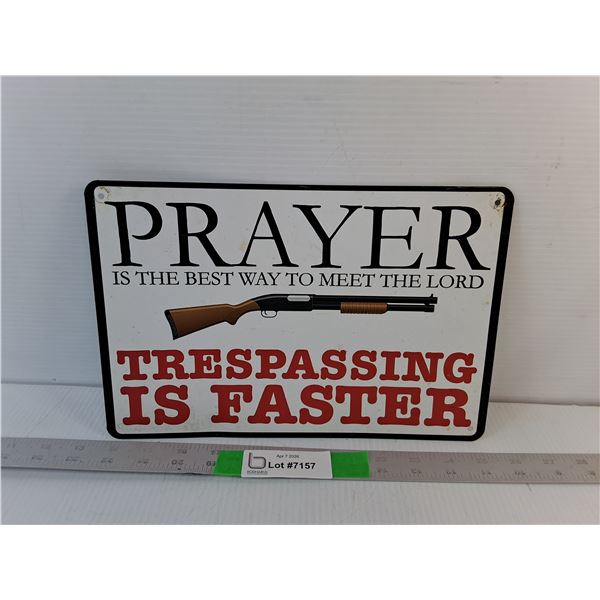 Metal Trespassing Sign 11.75" x 7.75"