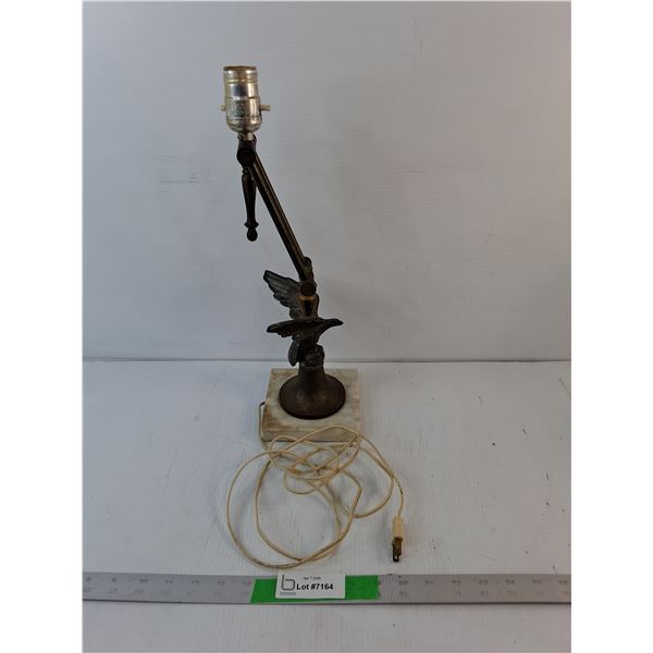 Vintage Brass Eagle Lamp 17"- Powers On