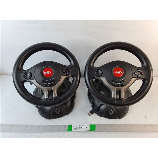 (2) Intec PS3 Gaming Wheels-Untested - PICK UP