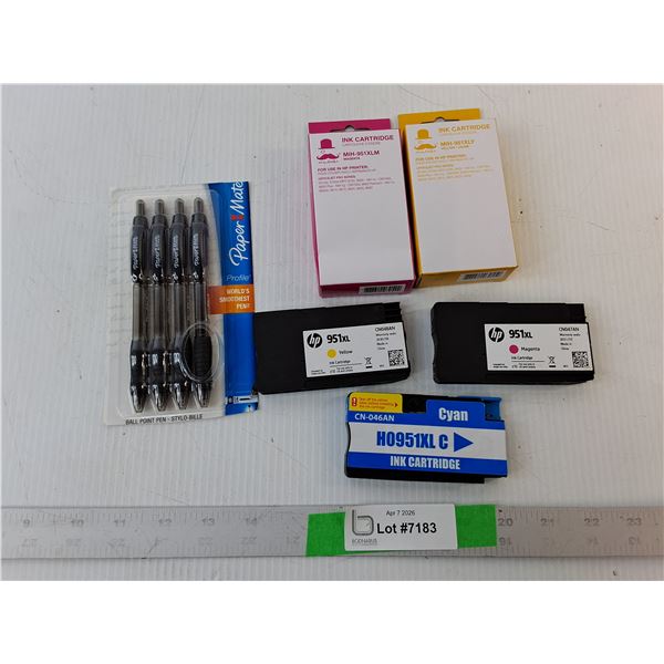 Paper Mate Pens & (5) Ink Cartridges