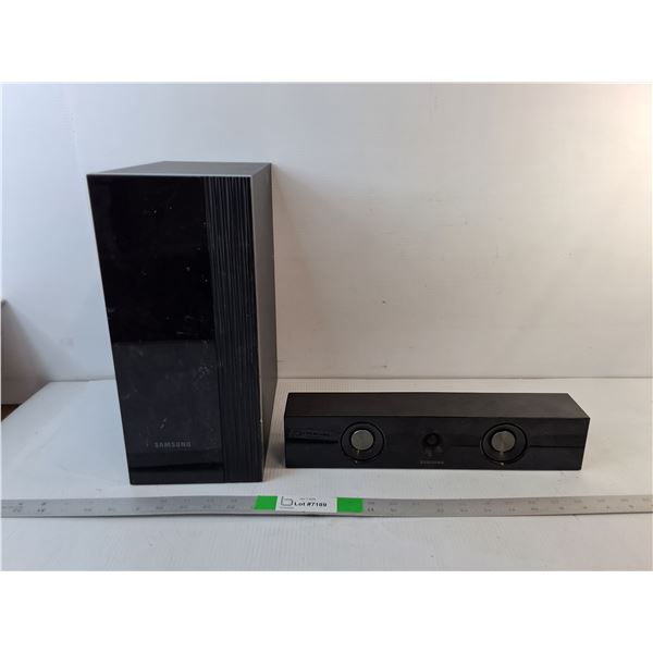 Samsung Subwoofer & Center Speaker Up to 11.25" x 6" x 13.75"- Untested- PICK UP