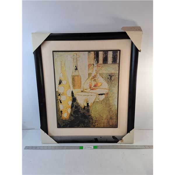 Framed Bottle Artwork 27.75" x 24.25"- Cannot Ship