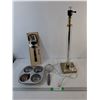 Image 1 : Glass Lamp 23"- Socket Requires Repair, Muffin Tin, Scoop, Sifter- PICK UP ONLY