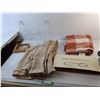 Image 1 : (2) Window Panels, Acrylic Throw Blanket, Over the Door Hanger, Cheese Tool Set