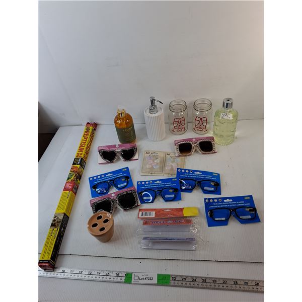 Sunglasses, Blue Light Glasses, UVB Reptile Lamp, Hand Soaps, Misc. Cannot Ship