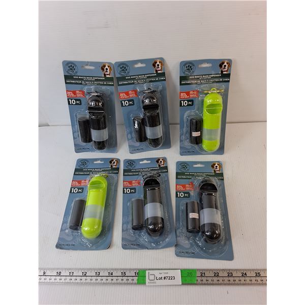 (6) Dog Waste Bag Dispensers- Appear New
