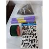 Image 2 : (2) King Size Pillowcases, Decorative Ribbon, Felt Roll, Home Decor Stickers, Misc.