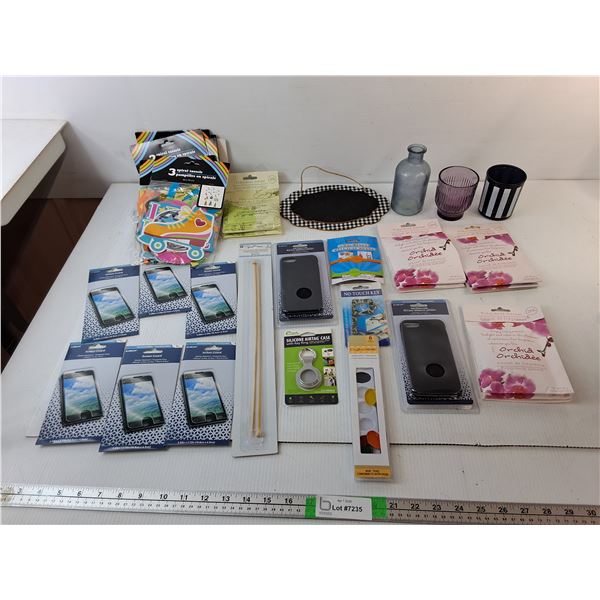 Party Spiral Tassels, Phone Screen Guards, Fragrance Sachets, Misc.